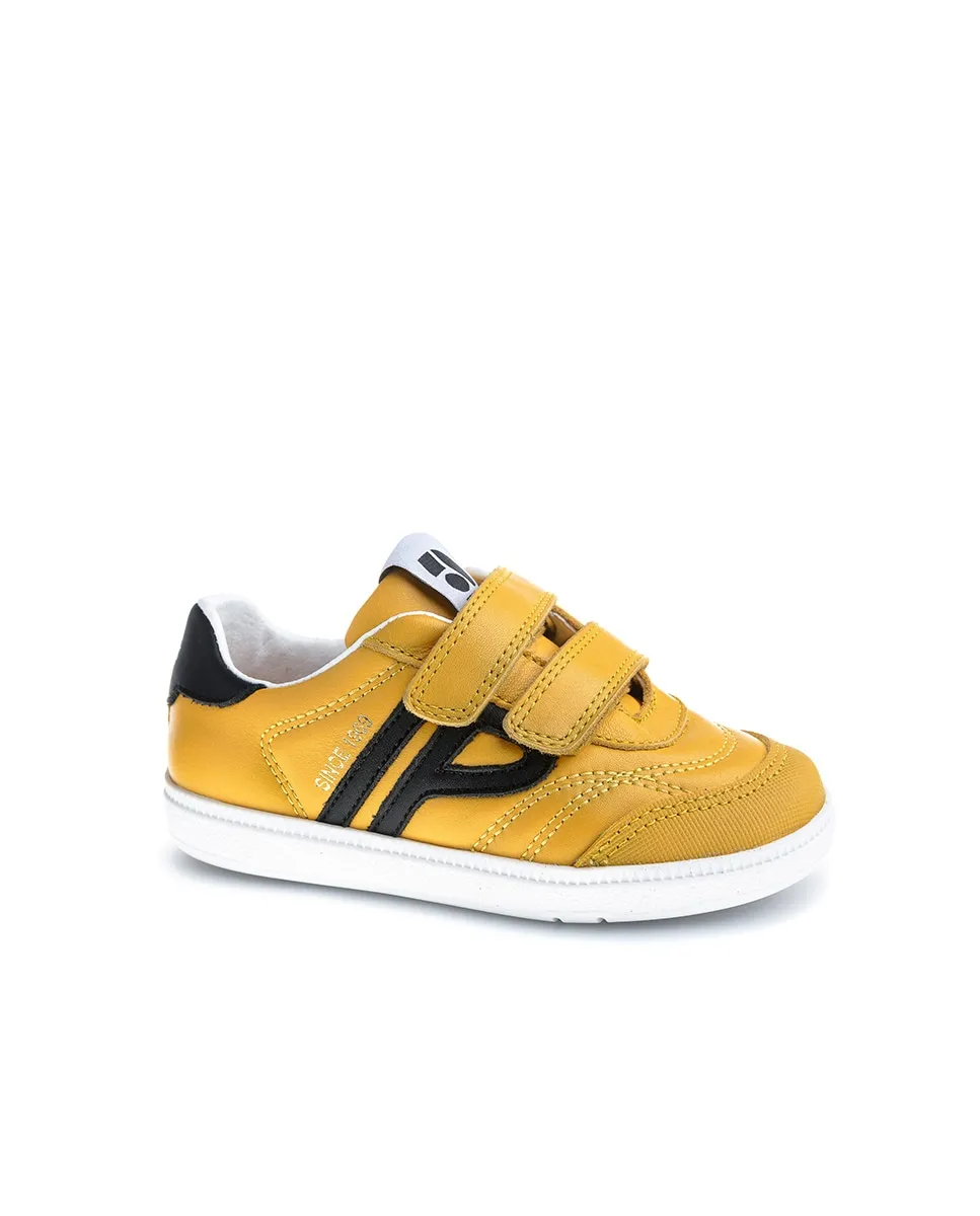 

Детские кожаные сандалии на липучках Pablosky, желтый