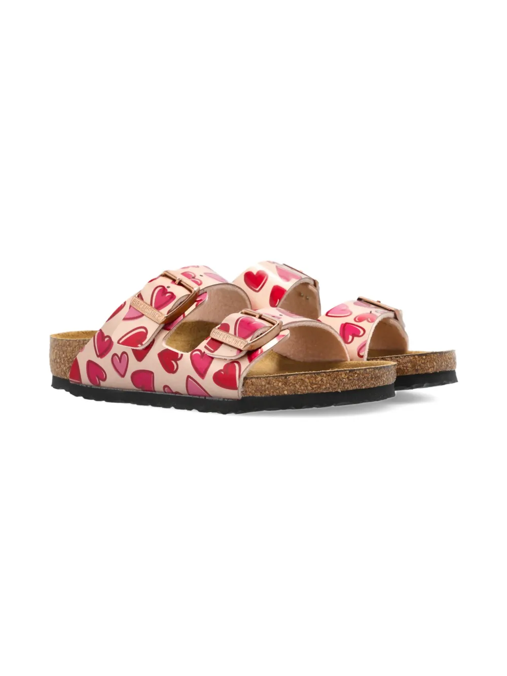 

Сандалии Arizona с принтом в виде сердечек Birkenstock Kids, розовый