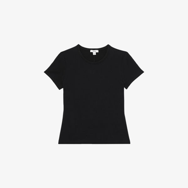 

Футболка Jolie из хлопкового джерси, облегающего кроя Reiss, черный
