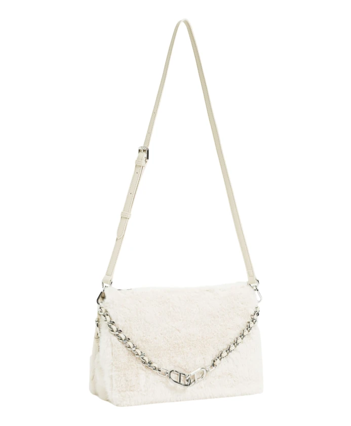 

Сумка через плечо из искусственного меха Twinset, белый
