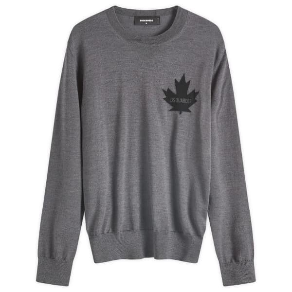 

Джемпер с круглым вырезом D2 Leaf Dsquared2, серый
