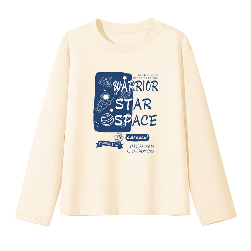 Футболка для детей Crew Neck Moderate WARRIOR, синий/h space letter — фото 3