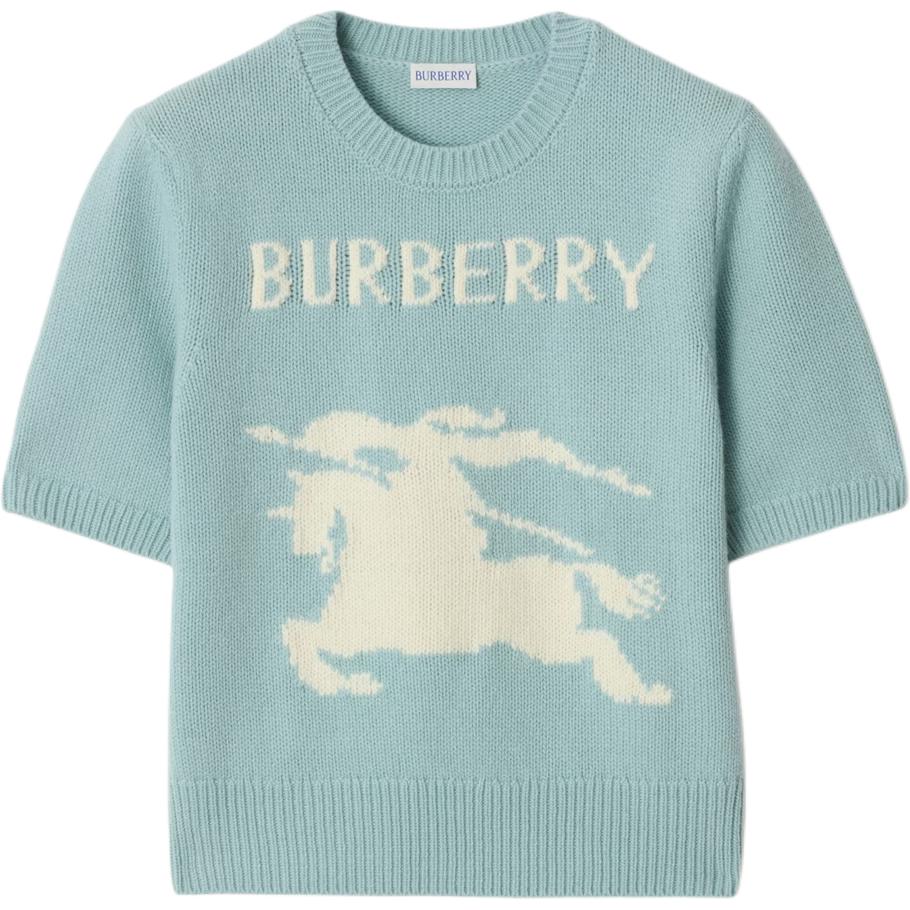 

Женские свитера, цвет яичной скорлупы, круглый вырез, средний оттенок, другие цвета Burberry, eggshell синий