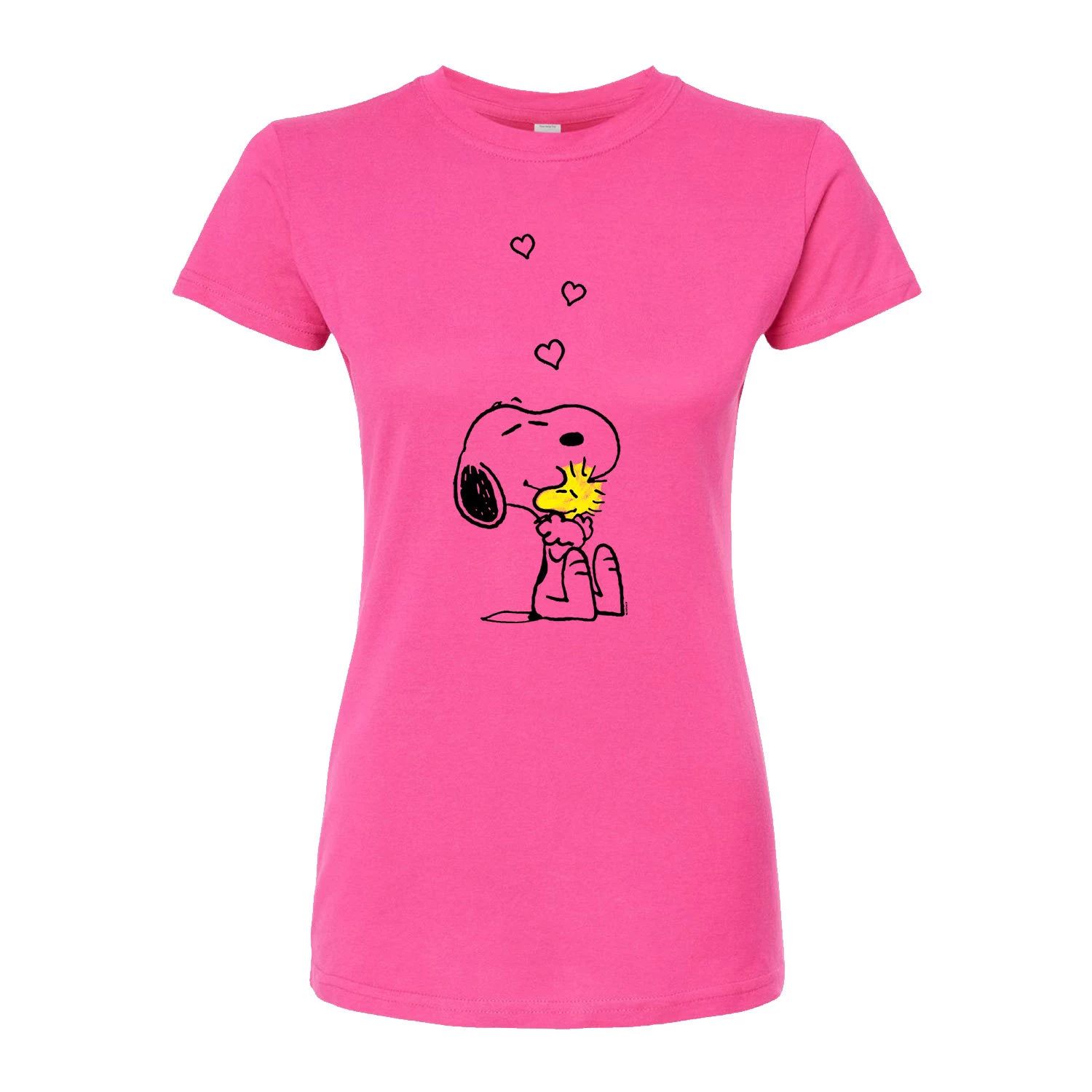 

Облегающая футболка Peanuts Hugs And Love для юниоров Licensed Character, розовый