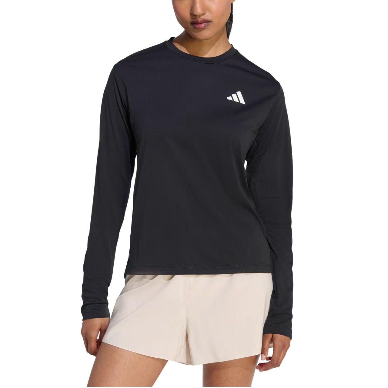 (WMNS) Adidas ADI365 Running Climacool Iconic Long Sleeve Top 'Black' — фото 2