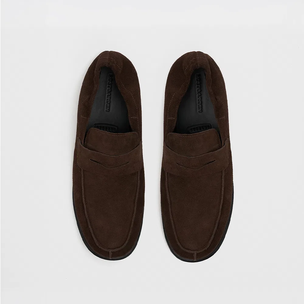 Мужские лоферы Uniform Flat коричневого цвета от Lostgarden — фото 2