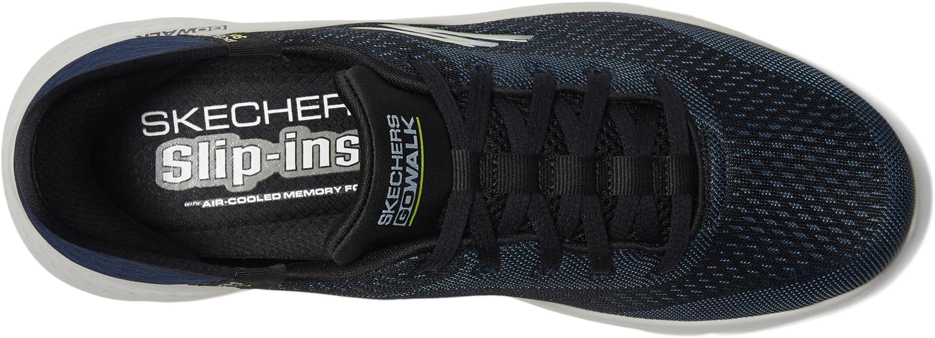 Кроссовки SKECHERS Performance Go Walk Flex - New World Hands Free Slip-Ins, цвет Navy/Lime — фото 2