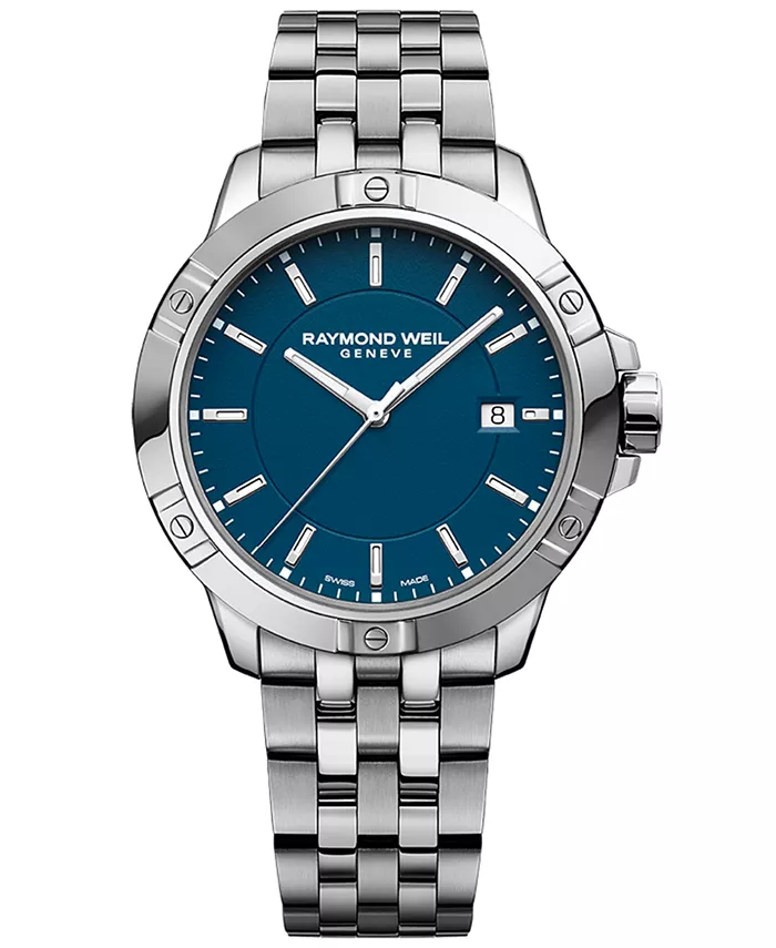 

Мужские часы Swiss Tango Quartz на стальном браслете 41 мм Raymond Weil