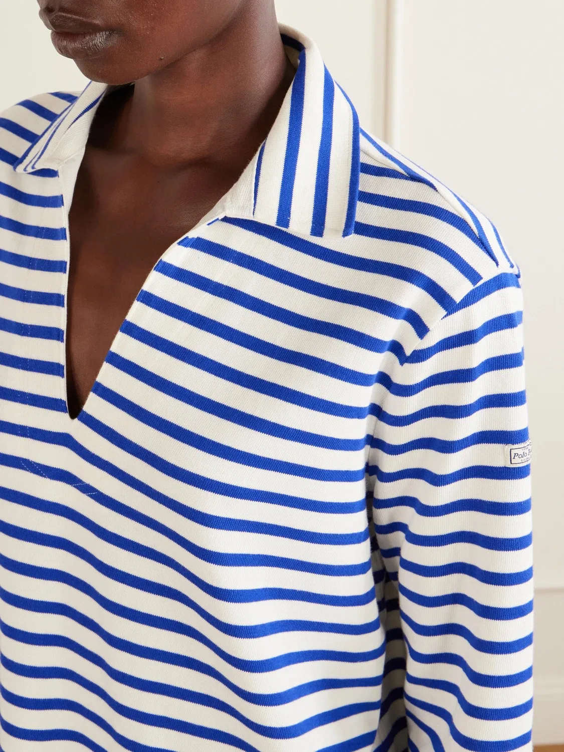 Полосатое мини-платье из хлопкового джерси POLO RALPH LAUREN, синий — фото 4