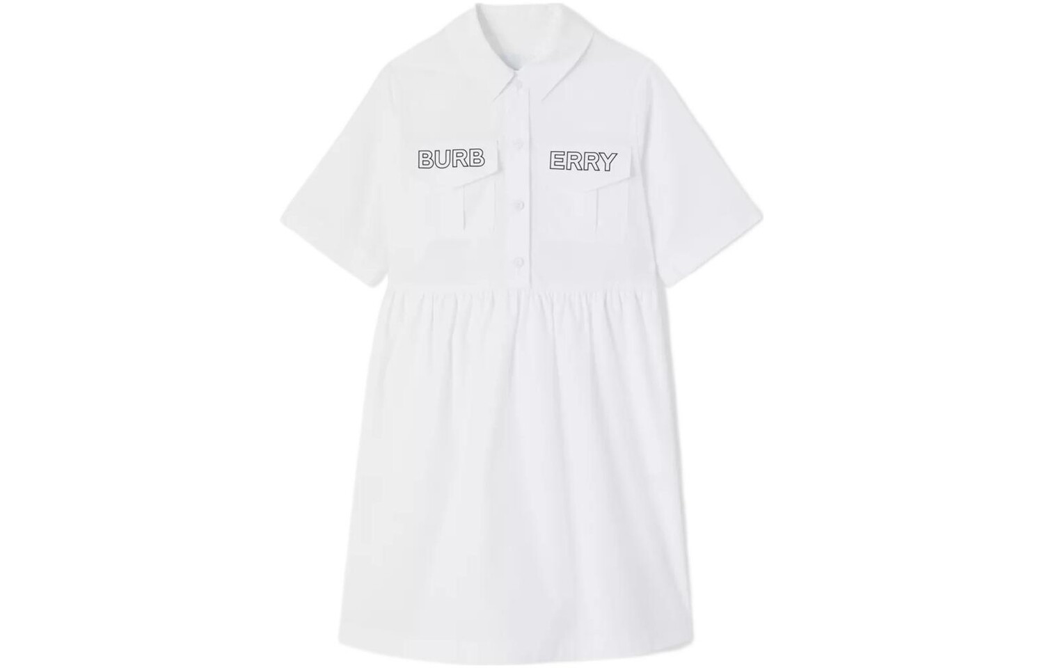 

Детское платье Burberry Kids, цвет White