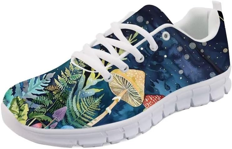 

Кроссовки Forchrinse с милым рисунком мопса, спортивные, для бега и занятий в спортзале, унисекс, легкие, на шнуровке, спортивные кроссовки, Colorful Mushroom