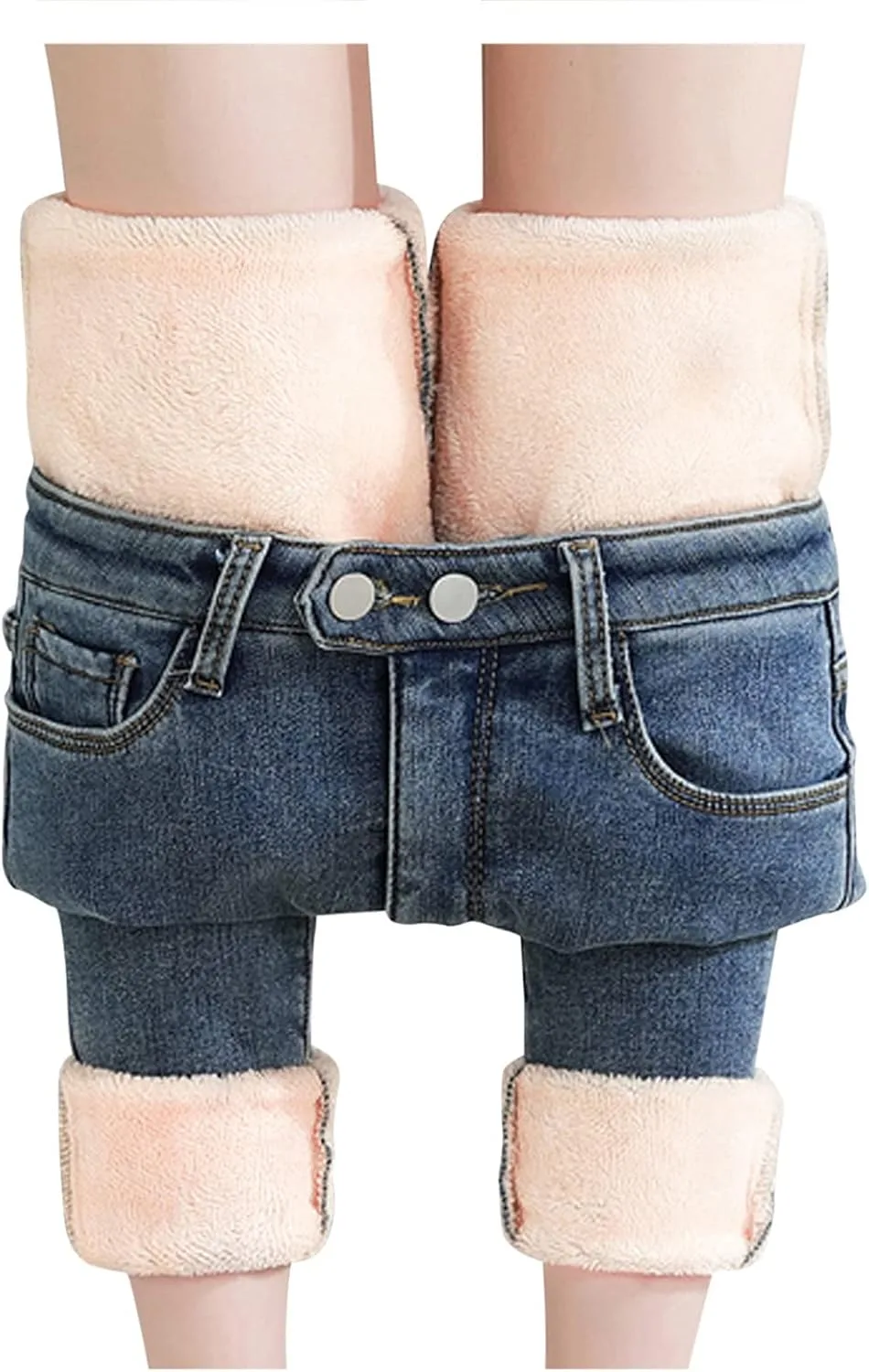 

Женские джинсы с флисовой подкладкой Skinny High Waisted Cltopsku