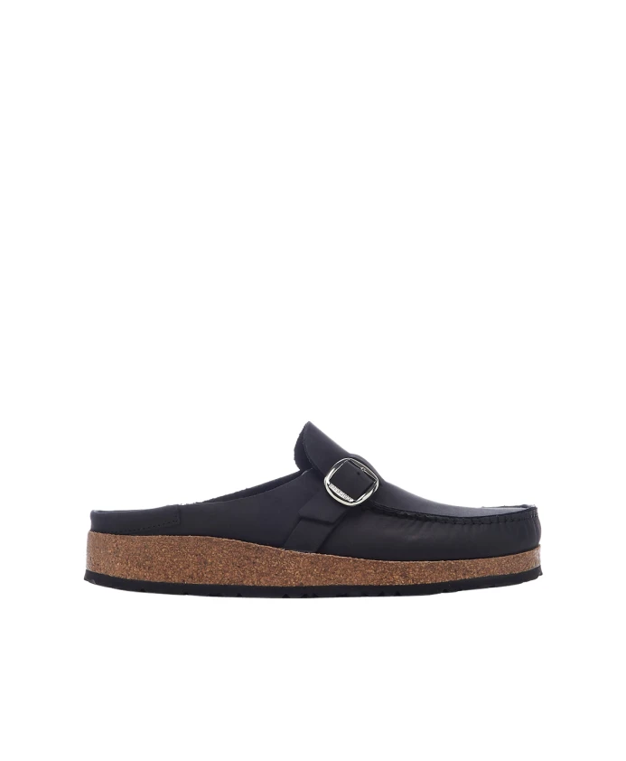 Кожаные туфли на плоской подошве Birkenstock, черный