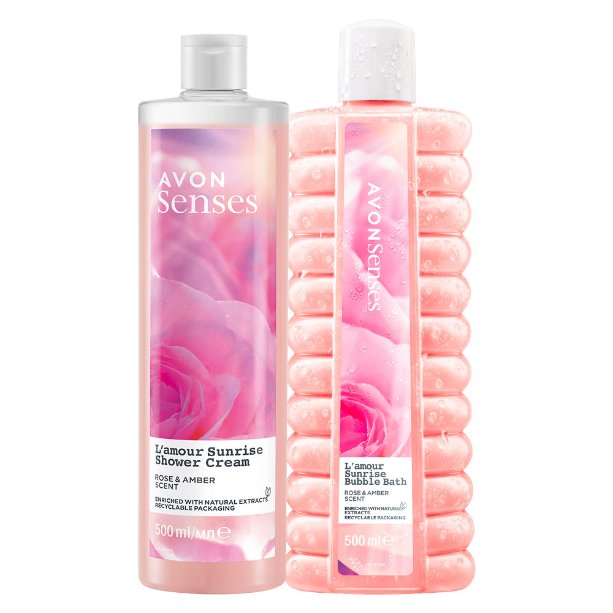 

Avon, Lamour Rose Amber Iris, набор косметики по уходу, 2 шт.