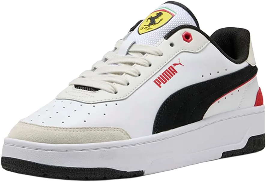 Мужские кроссовки PUMA Scuderia Ferrari Ca Match с шнуровкой для повседневной носки - белые, белый — фото 2