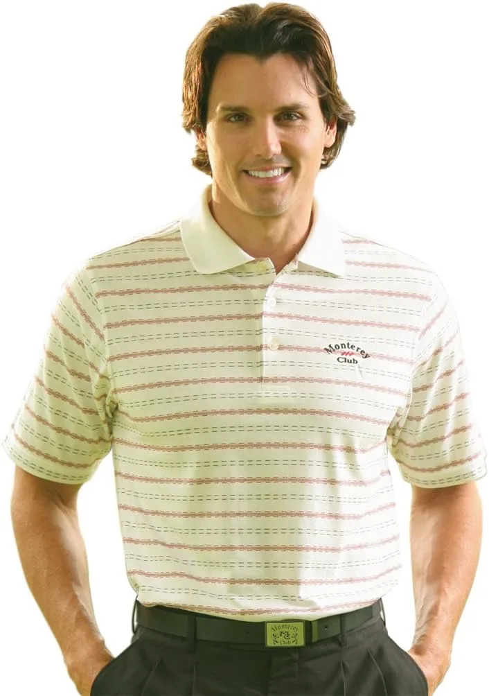 

Мужская поло Monterey Club из смесового хлопка с полосками #1127
