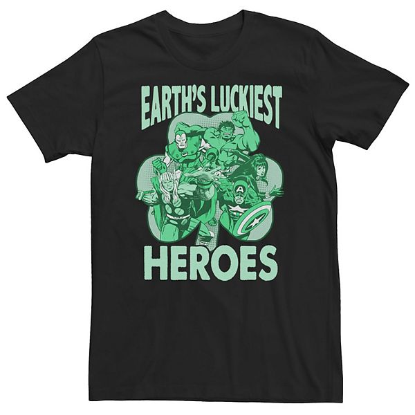 

Футболка Marvel St Patrick's Day "Earth's Luckiest Heroes" Big & Tall Licensed Character