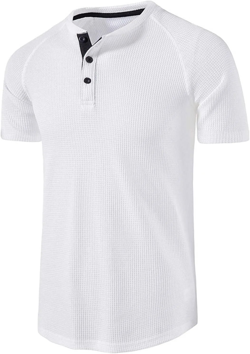 Мужская футболка Henley с коротким рукавом
