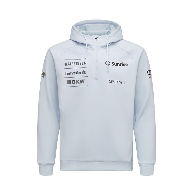 

Стиль Ski повседневный худи мужское DESCENTE, светло-голубой