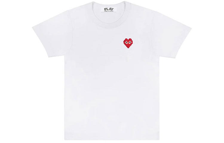 

Футболка Comme Des Garcons Play с вышивкой красного сердца CDG Play, белая