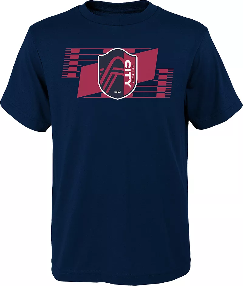 

Темно-синяя футболка MLS Youth St. Louis City SC Hold It Up Outerstuff