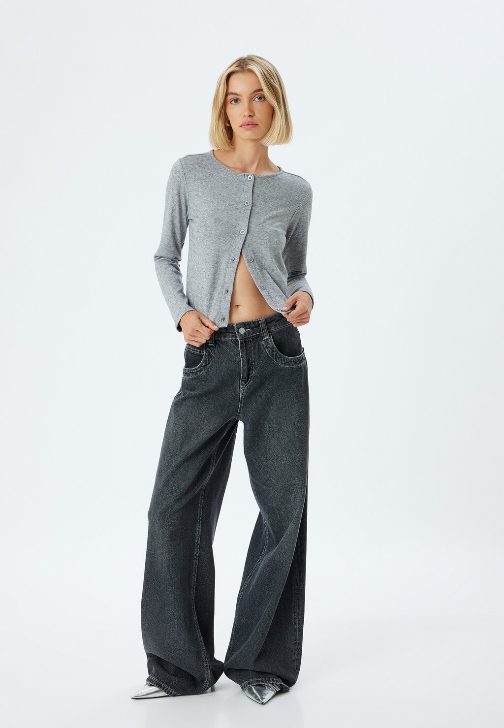 

Кардиган BUTTONED Koton, серый
