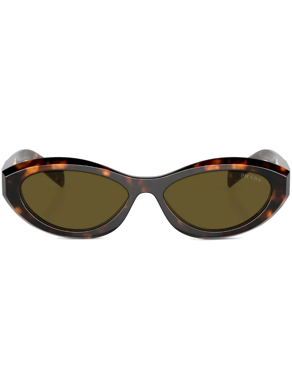 

Солнцезащитные очки в овальной оправе Prada Eyewear, зеленый