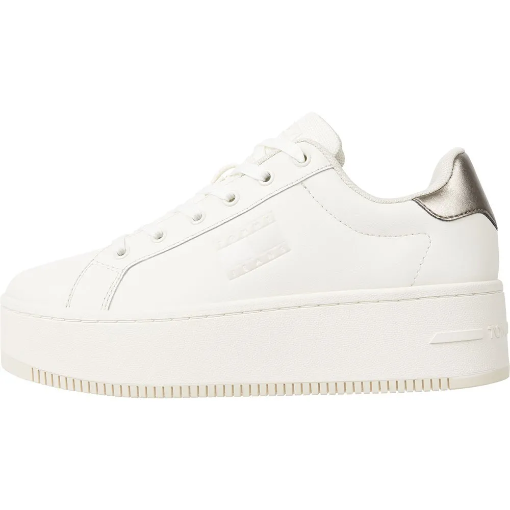 Кроссовки Tommy Jeans Flatform Metallic, белый
