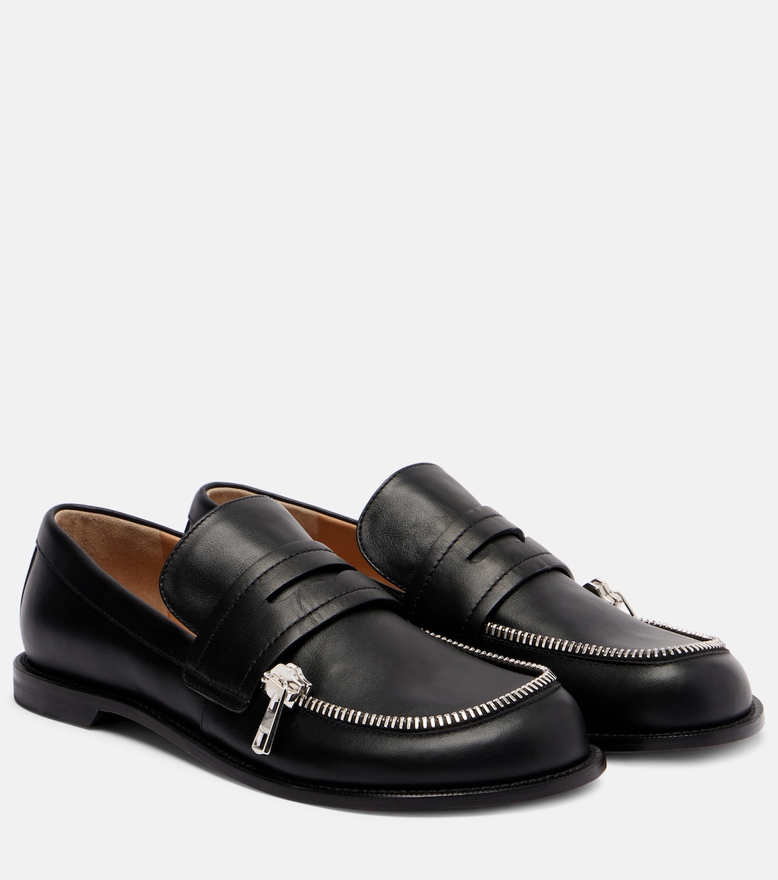 Кожаные лоферы JW Anderson, черный