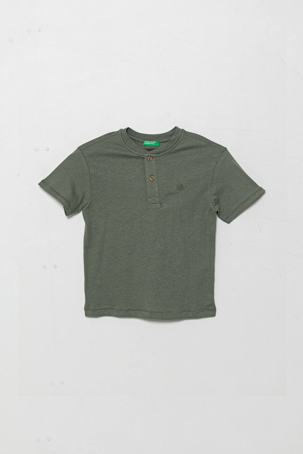 

Футболка из льняной смеси для детей United Colors Of Benetton, зеленый