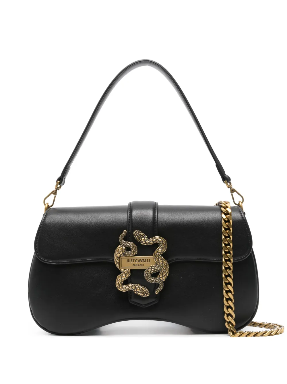 

Кожаная сумка через плечо Just Cavalli, черный