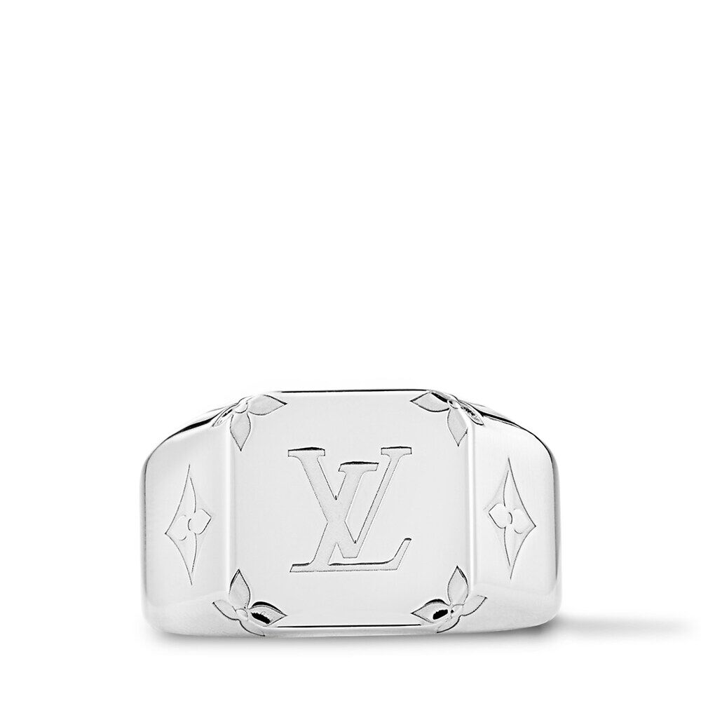 

Кольцо с монограммой Louis Vuitton, серебряный