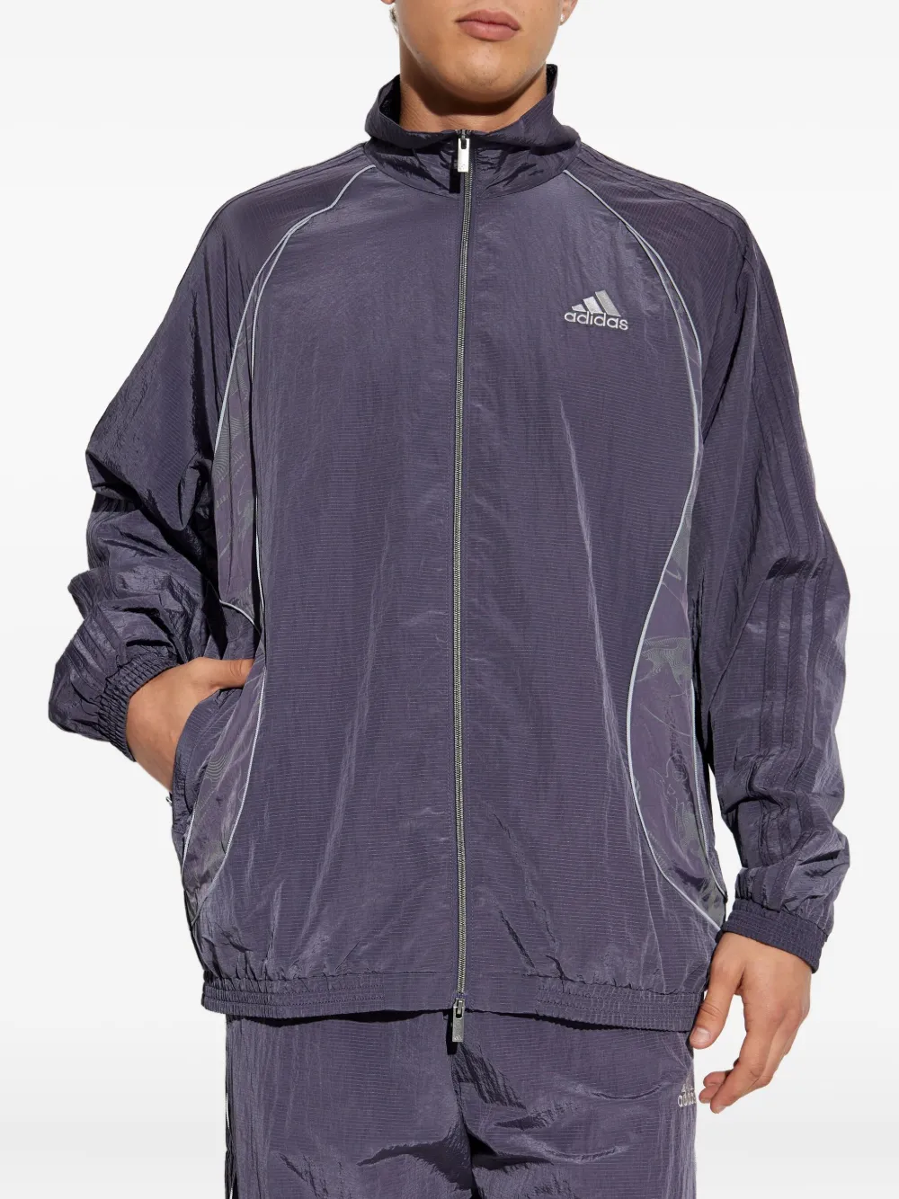 Спортивная толстовка на молнии adidas, фиолетовый — фото 3