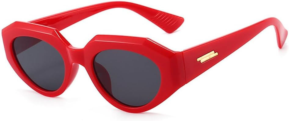 

Модные панк-очки овальной формы для женщин, винтажные очки «кошачий глаз» для мужчин, очки в стиле стимпанк с леопардовым принтом и оранжевым рисунком, очки с защитой от УФ-излучения UV400 TYUVIVO, Red-black