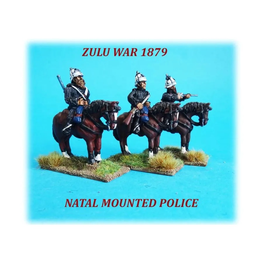 

Стоящие лошади конного подразделения полиции Натала, Zulu War 1897 - Natal Natives (28mm)