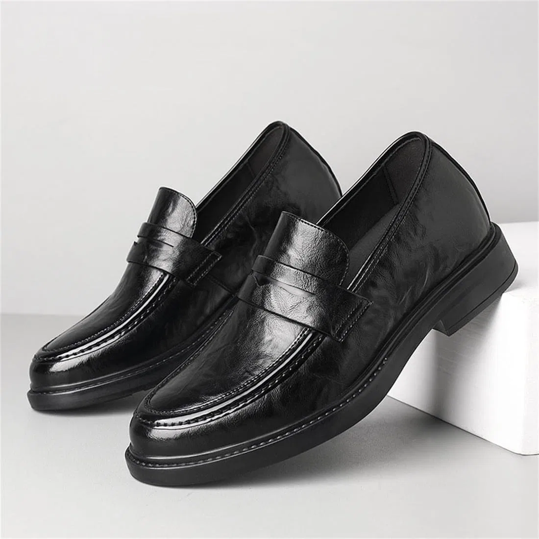 Лоферы кожаные классические формальные, 2.36inchs(6cm) YGCEEIA — фото 4