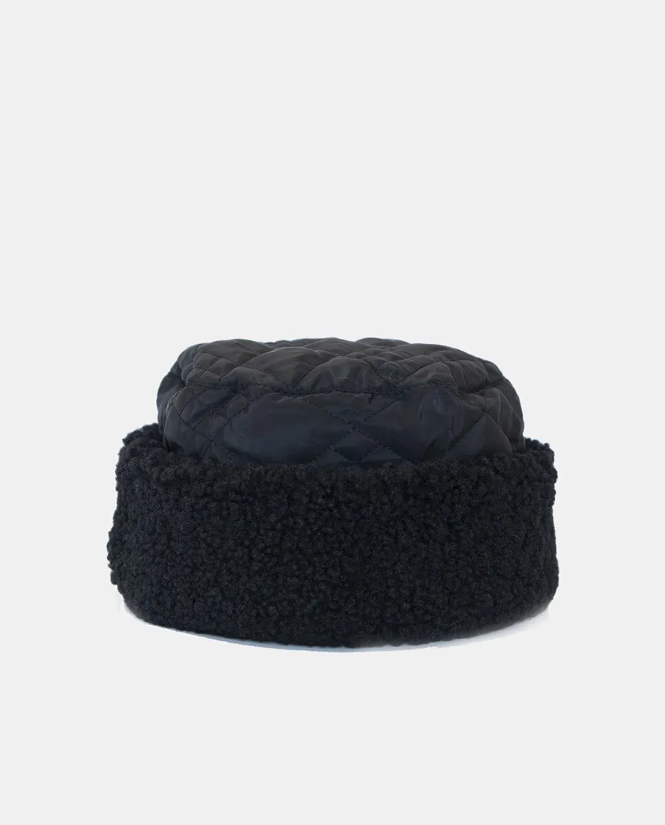 

Стеганая шляпа с овечьим мехом Nine West, черный