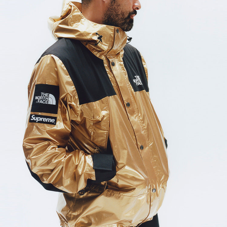 Куртка Supreme SS18 The North Face Metallic Mountain Parka Gold x SUP-SS18-604, золотой — фото 4