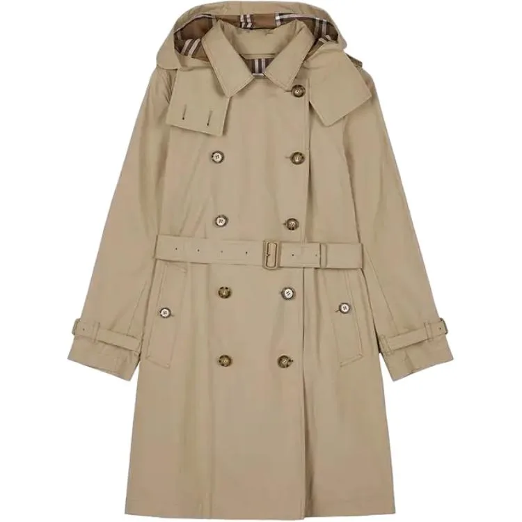 Плащ Тренчкот Burberry, женский, песочный, весна/осень