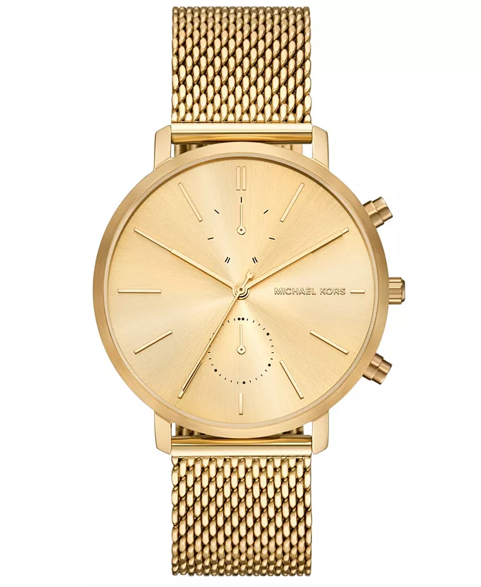 

Мужские многофункциональные часы Blake с золотистым корпусом и сетчатым браслетом, 42 мм Michael Kors