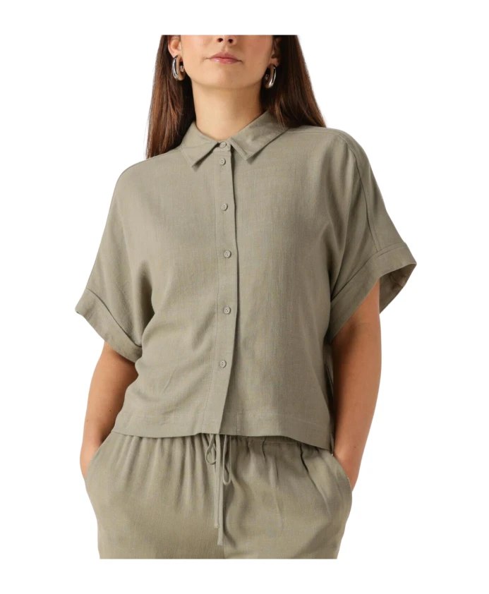 

Зеленая укороченная рубашка для солнечных дней Selected Femme, зеленый