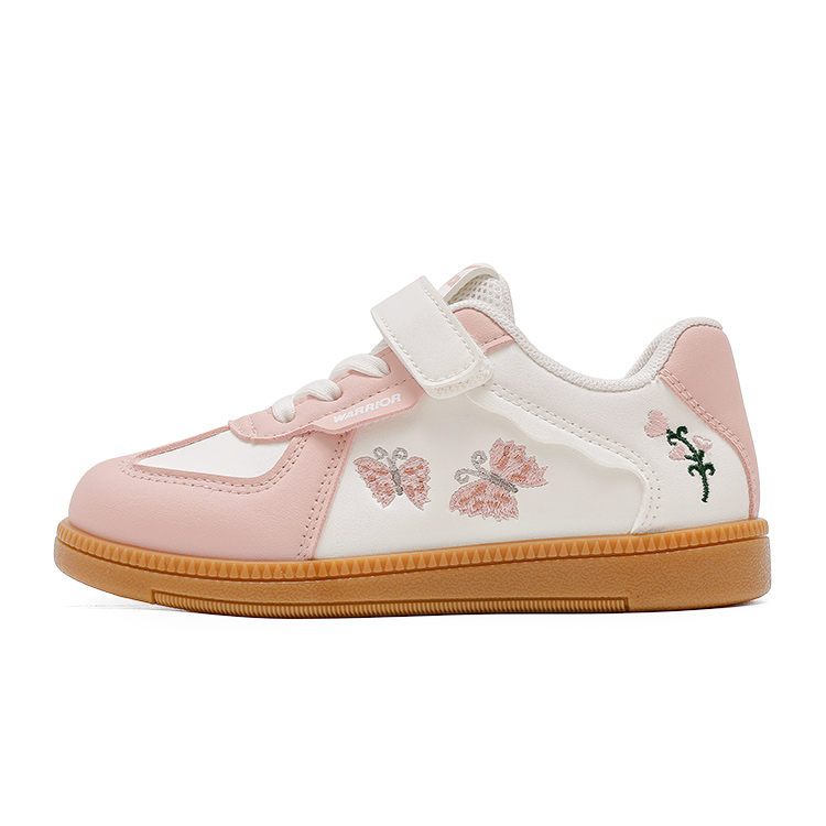 Детские скейтерские кроссовки Low top с увеличенной высотой, устойчивые к истиранию и скольжению WARRIOR, белый фиолетовый — фото 3
