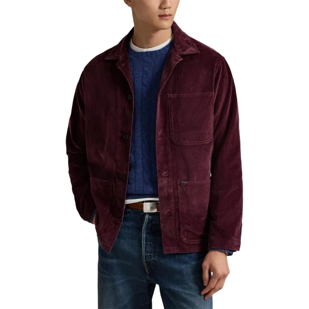 Рубашка из вельвета с длинным рукавом Polo Ralph Lauren, Dark Red — фото 4