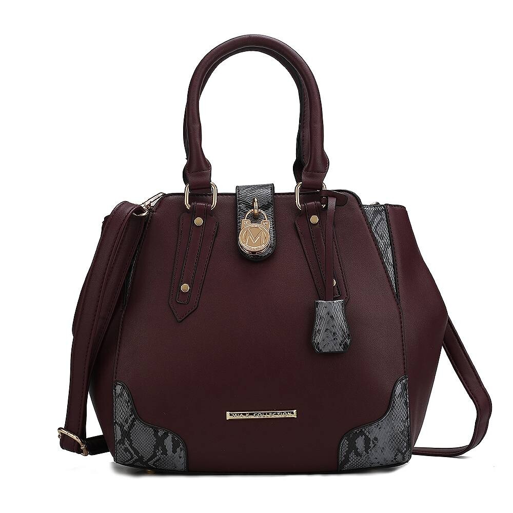 

MKF Collection Lorena Сумка-сэтчел с тиснением змеи от Mia K, цвет Burgundy