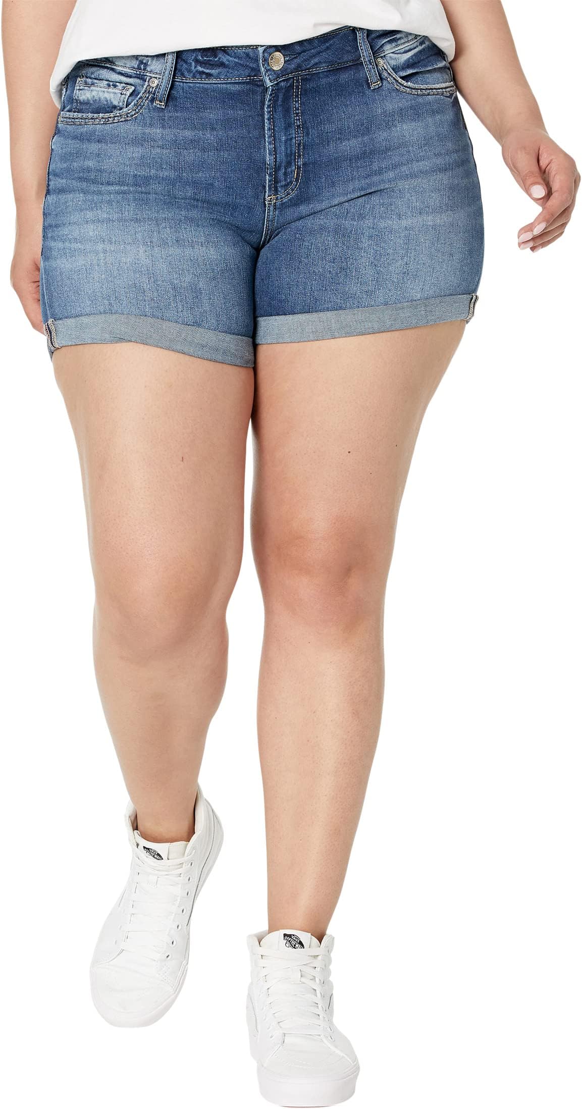 

Шорты Silver Jeans Co. Plus Size Elyse Shorts W53017EAF395, индиго