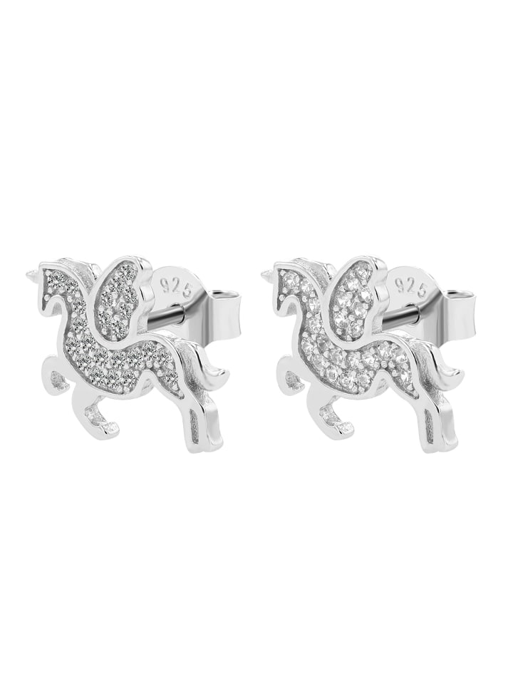 

Adeliás Детские серьги - серьги-гвоздики в виде единорога из серебра 925 пробы