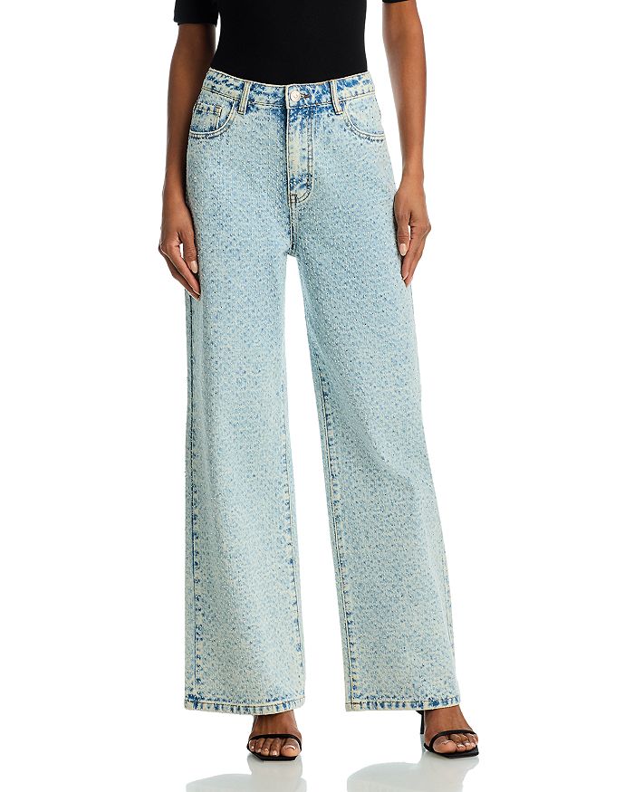 

Джинсы Avaline High Rise Wide Leg в светло-голубом цвете STEVE MADDEN, синий