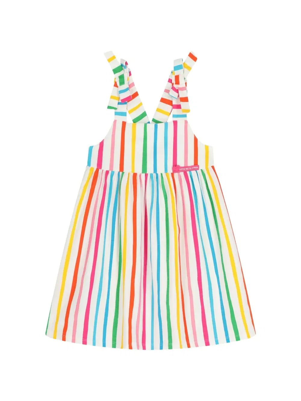 Платье в полоску с завязками Agatha Ruiz De La Prada, белый