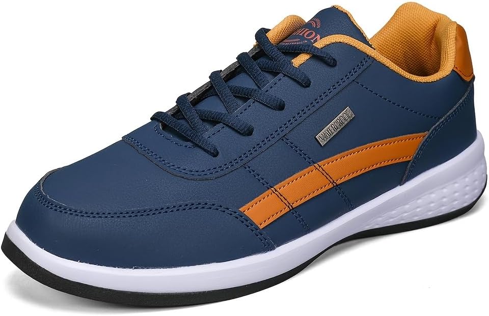 

Мужские кроссовки большого размера, повседневная, модная, подходит для бега и спорта с плоской и мягкой подошвой, удобная для повседневной носки Hoalox, синий