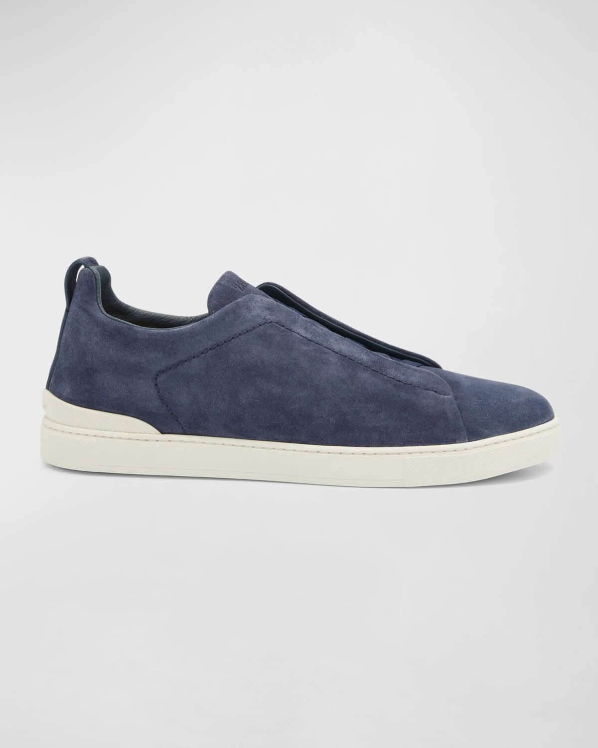 

Мужские замшевые кроссовки с тройной строчкой ZEGNA, цвет Utility Blue